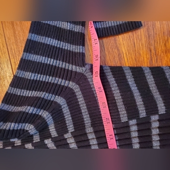 jessica black and grey ribbed cardigan. womens small (6-8) EUC - Picture 7 of 8